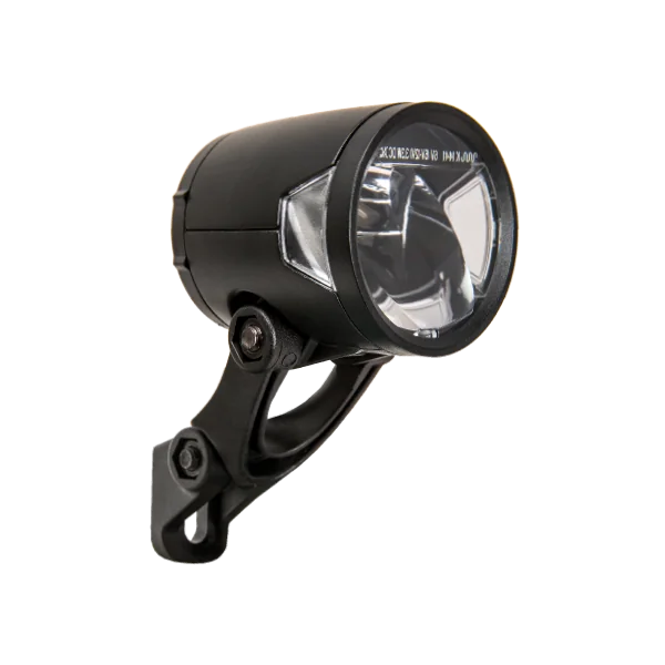 Koplamp Herrmans H-Black MR8 dynamo - aan/uit functie -met houder - 180 lumen