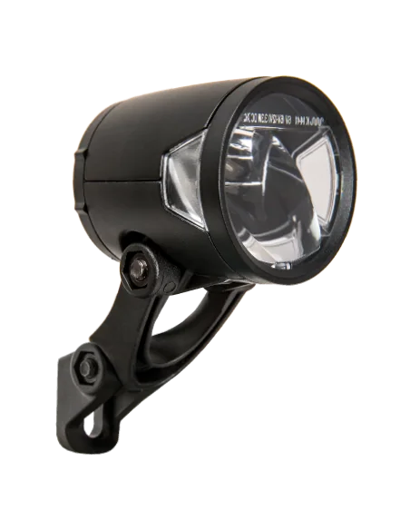Koplamp Herrmans H-Black MR8 dynamo - aan/uit functie -met houder - 180 lumen