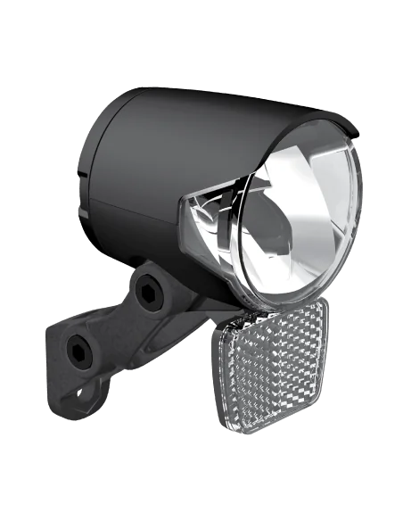 Koplamp Herrmans H-Black MR4 dynamo - aan/uit functie - met houder - 100/120 lumen