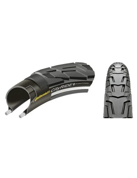 Buitenband Continental Ride City Puncture ProTection 28 x 1.60" / 42-622 - zwart met reflectie