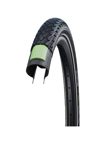 Buitenband Schwalbe Green Marathon GreenGuard 16 x 1.35"/35-349 mm - zwart met reflectie