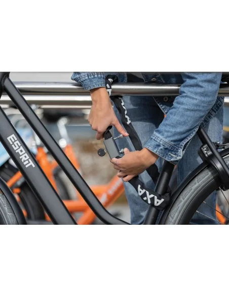 Kettingslot Axa Hawk 100/8 met polyester hoes - zwart