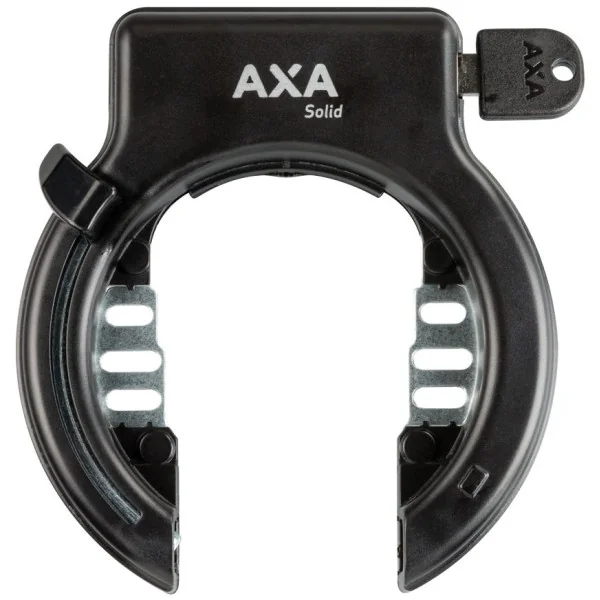 Ringslot Axa Solid Retractable met uitneembare sleutel - zwart