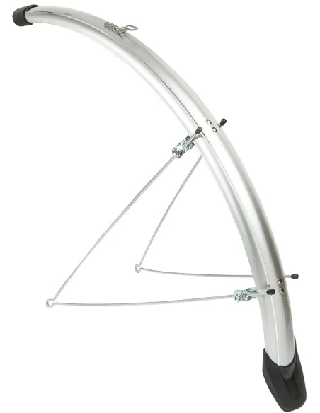 Spatbordset Eurofender Elegance 28" x 46 mm - zilver