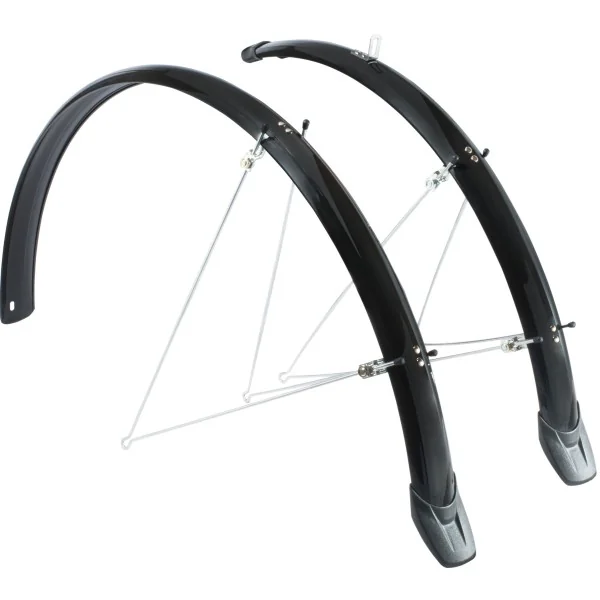 Spatbordset Eurofender Elegance 28" x 46 mm - zwart