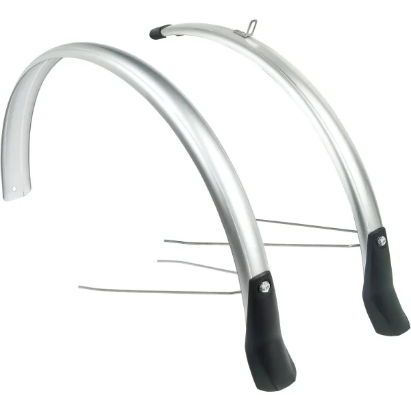 Spatbordset Eurofender Snello 28" x 46 mm - zilver