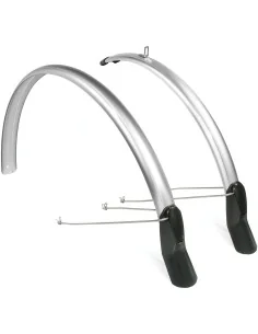 Spatbordset Eurofender Scatto 28" x 51 mm - zilver 2