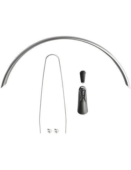 Spatbordset Eurofender Scatto 28" x 51 mm - zilver