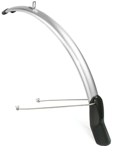 Voorspatbord Eurofender Scatto 28" x 51 mm - zilver