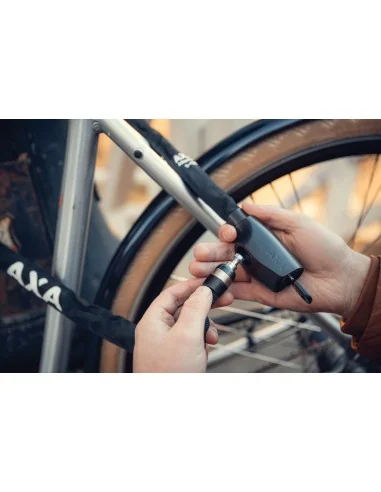 Kettingslot Axa Absolute 5-150 met polyester hoes - zwart