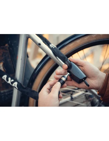 Kettingslot Axa Absolute 5-150 met polyester hoes - zwart