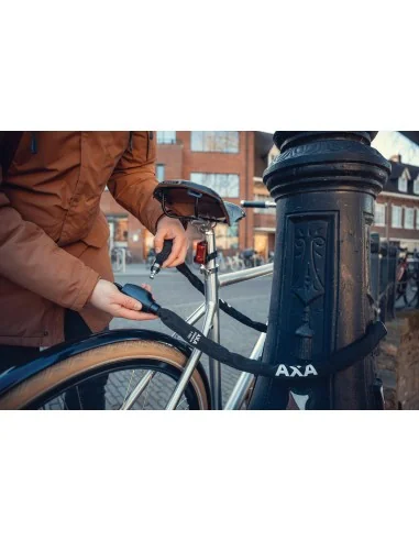 Kettingslot Axa Absolute 5-150 met polyester hoes - zwart