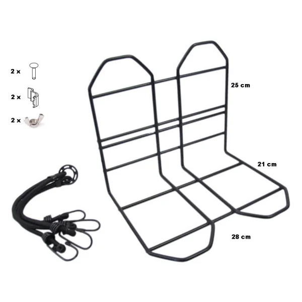 Bagagedrager verbreder Kratvast - zwart