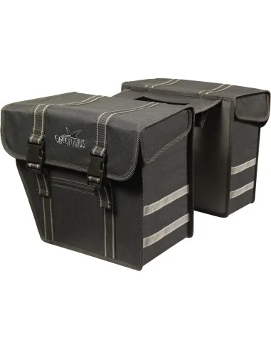 Dubbele fietstas Greenlands Black Line Double 40 liter 36 x 32 x 18 cm (2x) - zwart