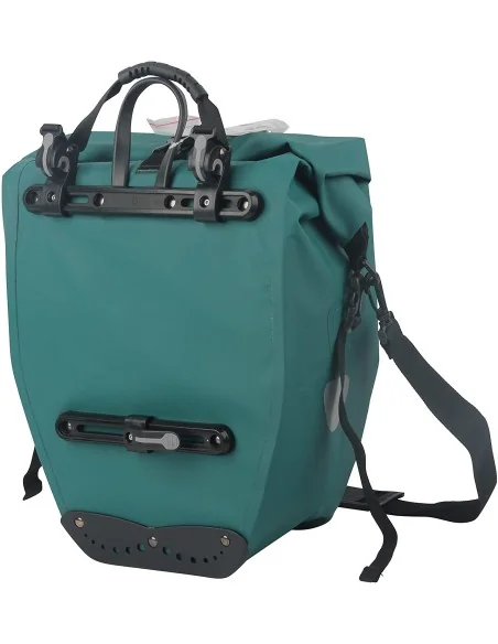 Enkele fietstas Büchel 100% waterdicht 25,4 liter - turquoise