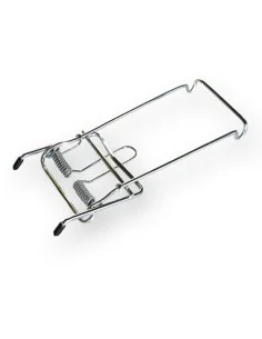 Clip-on bagagedrager Steco met veer - zilver