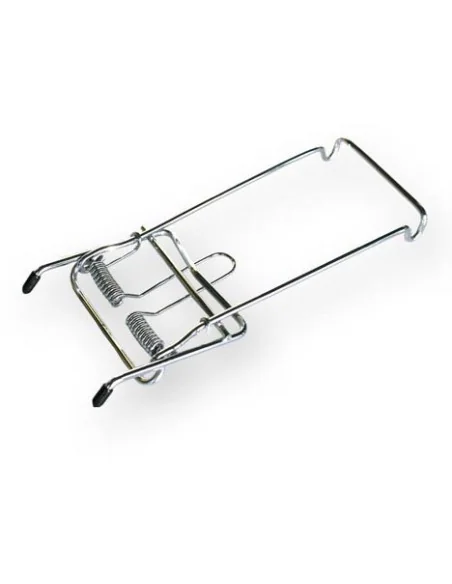 Clip-on bagagedrager Steco met veer - zilver