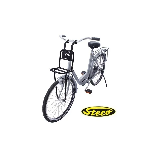 Voordrager voor 20-24" transportfiets Steco Comfort 20 x 20 cm - glanzend zwart