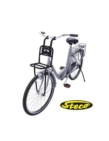 Voordrager voor 20-24" transportfiets Steco Comfort 20 x 20 cm - glanzend zwart