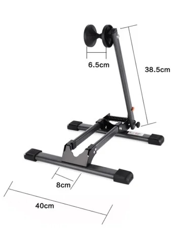 Achterwielstandaard inklapbaar Edge - zwart