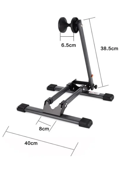 Achterwielstandaard inklapbaar Edge - zwart