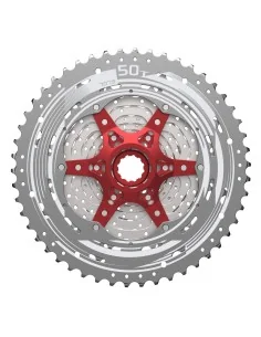 Cassette 11 speed Sunrace CSMX8 11-42T - zilver/rood