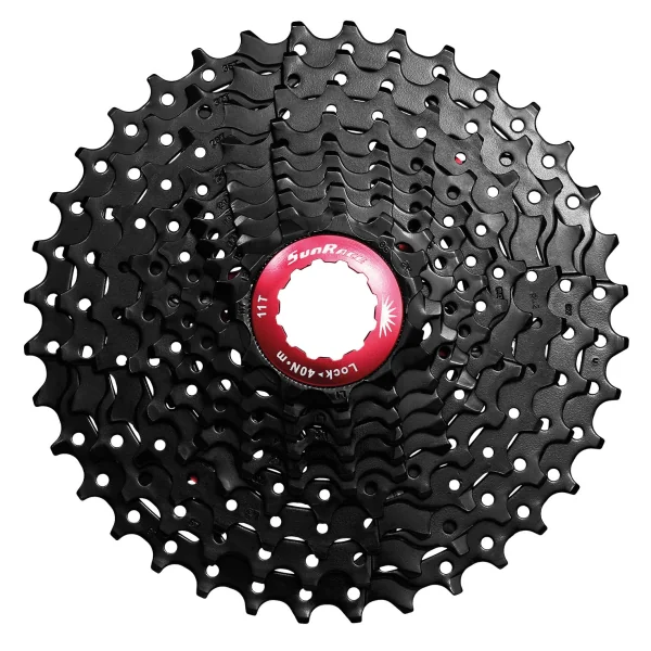 Cassette 10 speed Sunrace CS-MX0 11-36T - zwart/rood