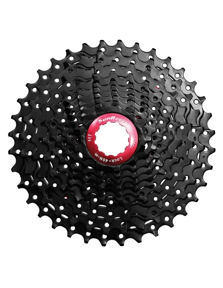 Cassette 10 speed Sunrace CS-MX0 11-36T - zwart/rood
