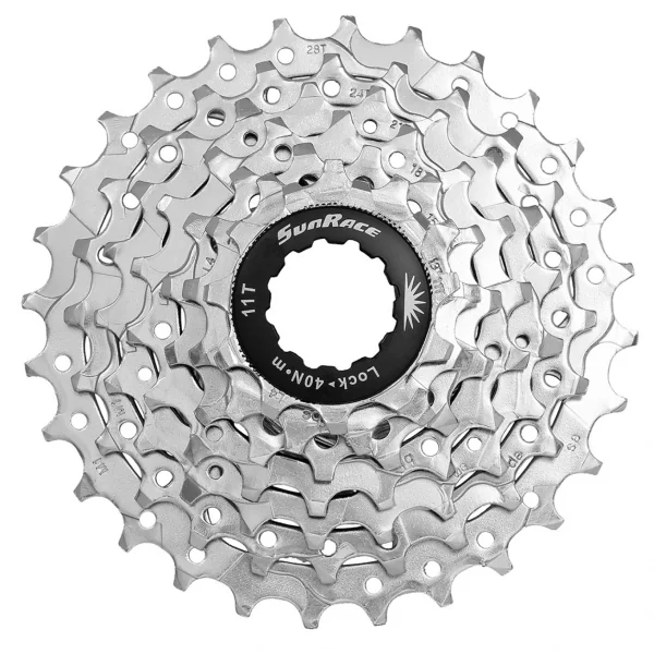 Cassette 7 speed Sunrace CSM63 12-28T - nikkel