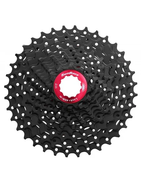 Cassette 11 speed Sunrace CSRX1 11-32T - zwart/rood