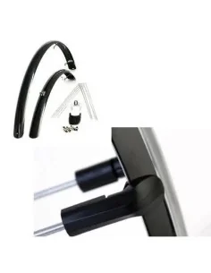 Spatbordset Eurofender Rapido 28" x 46 mm - zwart