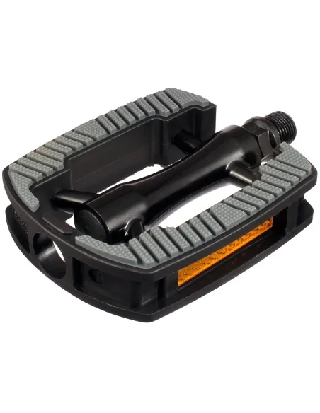 Pedaalset Marwi SP-821 met aluminium huis - anti slip - glanzend zwart met grijze inlay (werkplaatsverpakking)