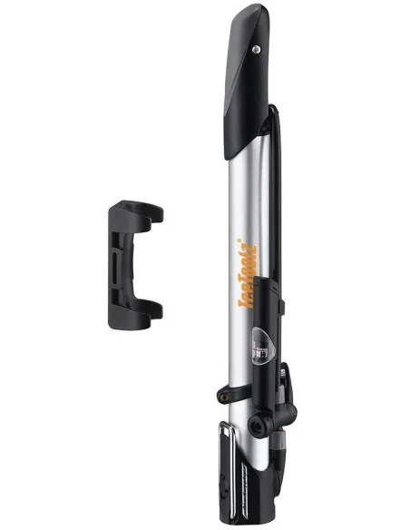 Hogedruk mini voetpomp IceToolz 240A351 met drukmeter