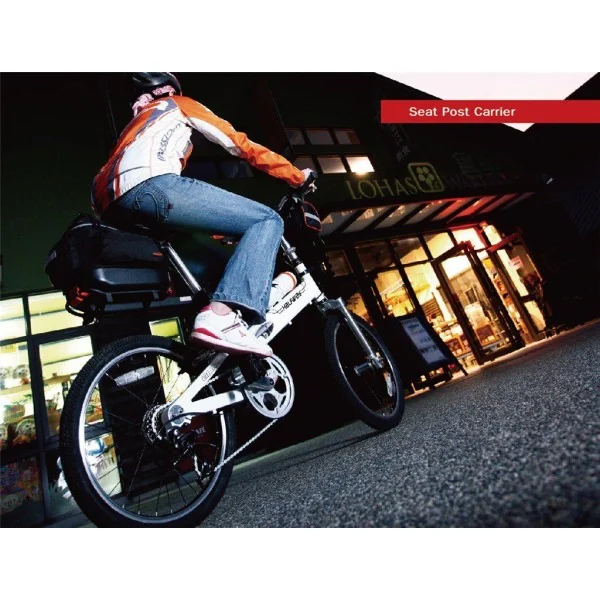 Achterdrager Massload met zadelpenbevestiging aluminium - mat zwart