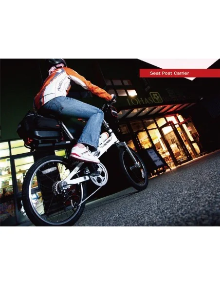 Achterdrager Massload met zadelpenbevestiging aluminium - mat zwart