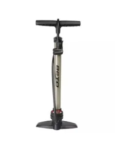 Hogedrukpomp met meter Beto met dubbele kop - staal - titanium/grijs