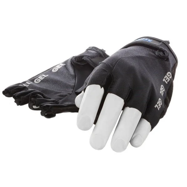Lycra handschoen Mirage met gelpads maat L - zwart/zwart