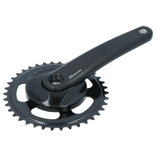 Crankstel 38T Miranda Delta 170mm crankarm - met disc 9.5cm - zwart