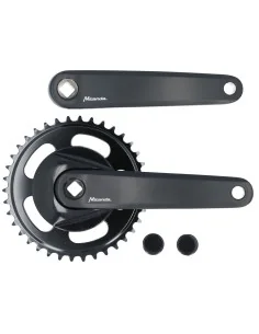 Crankstel 38T Miranda Delta 170mm crankarm - met disc 9.5cm - zwart