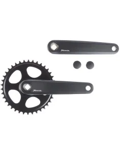 Crankstel 38T Miranda Delta JIS voor 3/32 ketting - zonder disc - mat zwart