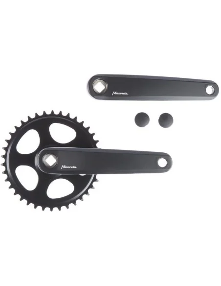 Crankstel 38T Miranda Delta JIS voor 3/32 ketting - zonder disc - mat zwart