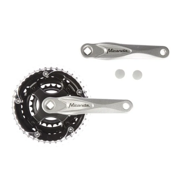 Crankstel 8 speed Miranda Alfa 3, 42/34/24T 5mm - zilver