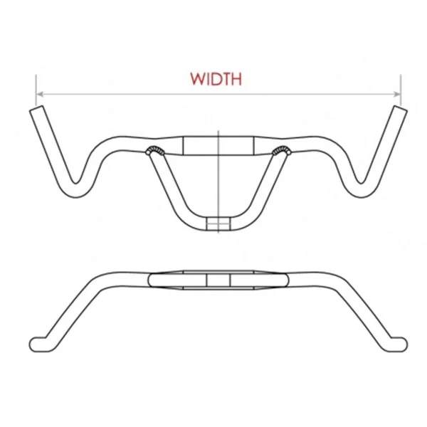 Stuur MTB Satori Firebird Ø31.8mm / 440mm - mat zwart