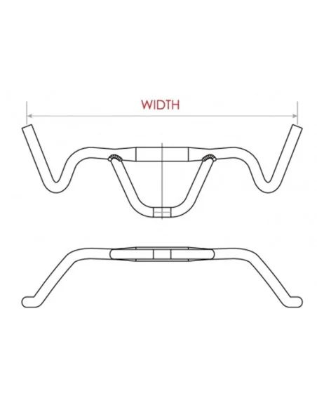 Stuur MTB Satori Firebird Ø31.8mm / 440mm - mat zwart