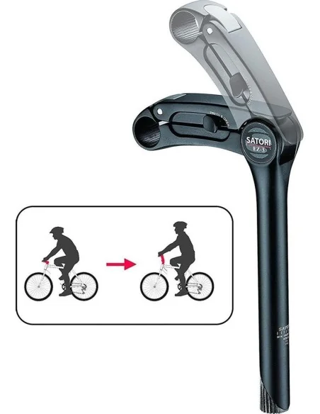 Stuurpen Satori EZ3 Quill Ø25.4mm / 230mm - mat zwart