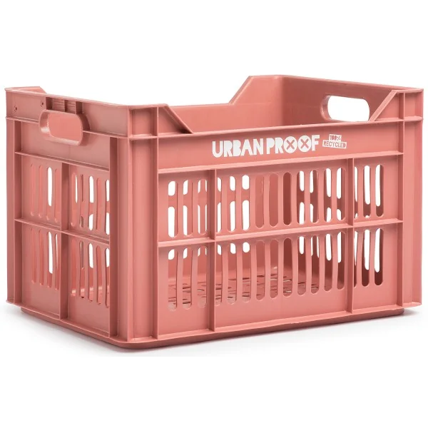 Gerecyclede fietskrat Urban Proof 30 liter - warm roze