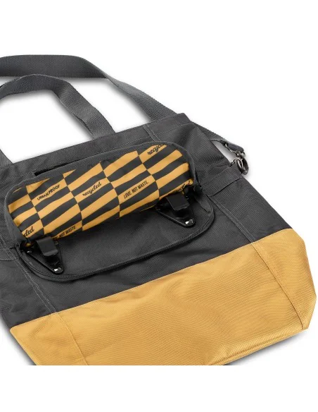 Gerecyclede shopper fietstas Urban Proof 20 liter - grijs/geel