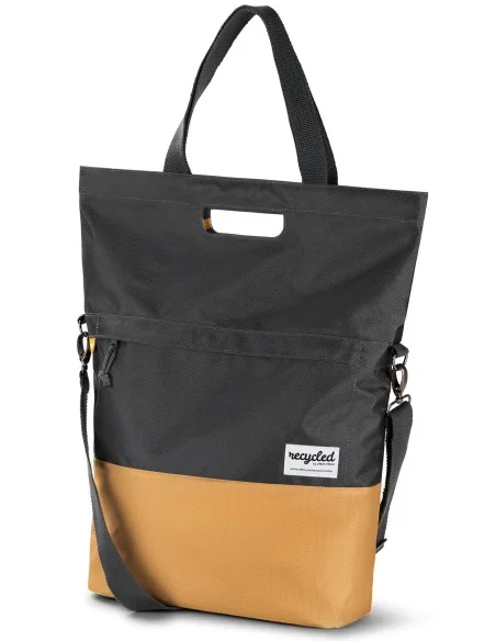 Gerecyclede shopper fietstas Urban Proof 20 liter - grijs/geel