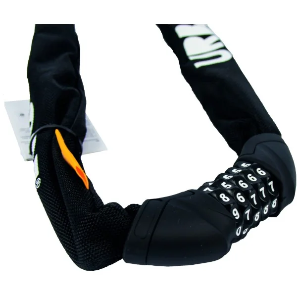 Kettingslot met cijfercode Urban Proof Ø8mm x 100cm - zwart