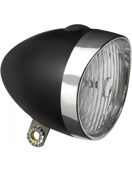 Koplamp Edge Retro 3 x Led - met batterijen- zwart/chroom (werkplaatsverpakking)